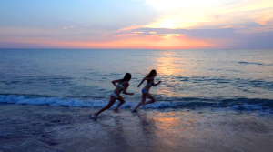 Running on Beach